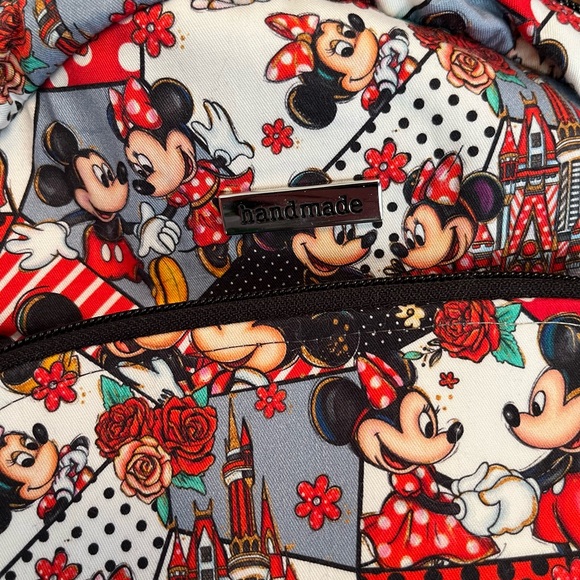 NWOT HANDMADE Mickey and Minnie Mouse Backpack - Red, Black and White ❤️🖤🤍 - Picture 2 of 15